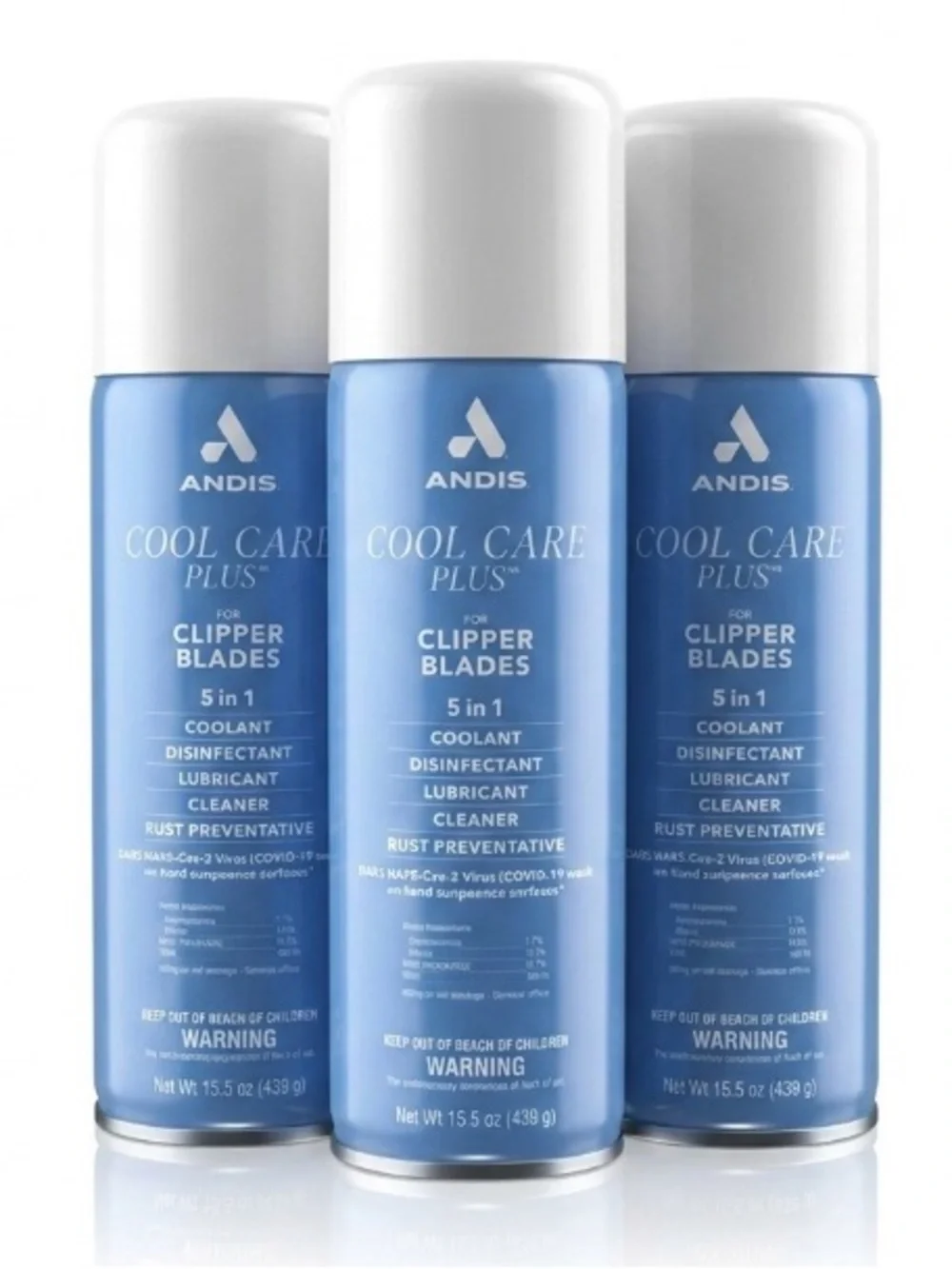 Andis Cool Care Plus 15.5 oz Clipper Blade Spray Lot of 3 New 12750